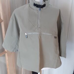 Vintage Levi's SilverTab, Nylon Poncho Anorak Gorpcore Y2K-Light Green-Olive